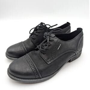 Josef Seibel Sienna 12 Cap Toe Derby Shoes Lace-Up Women's Black Size US9 EU40